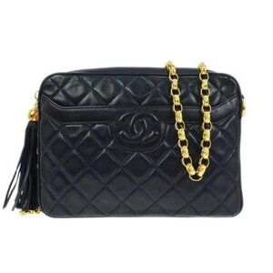 Chanel Navy Lambskin Camera Bag Small 117370